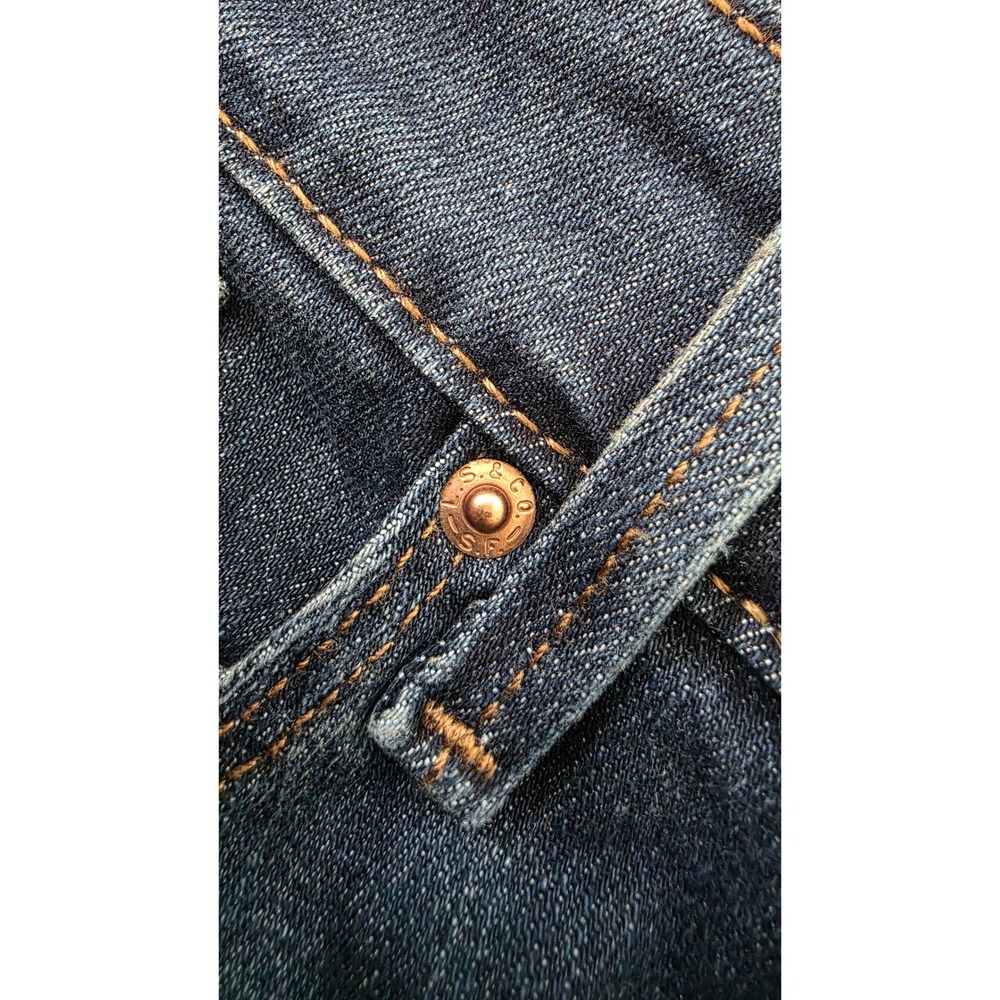 Signature by Levi Strauss Womens Mid-Rise Capri Jeans Dark Wash Blue Denim Crop - Picture 7 of 9